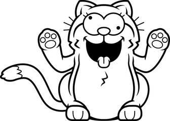 Cartoon Little Cat Crazy