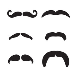 moustache icon set- vector illustration