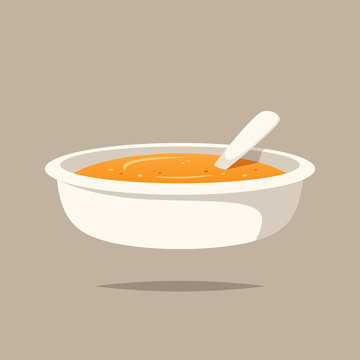 Baby Food Porridge Vector Isolated