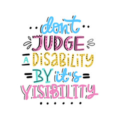 Dont' Judge Disability