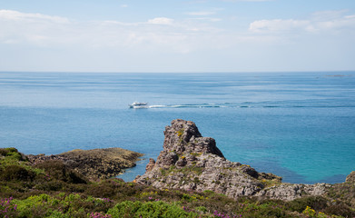 Fototapeta na wymiar Panorama Cap d'Erquy Côte d'Armor Bretagne France 