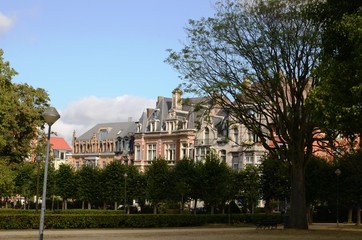 Fototapeta na wymiar Bruxelles : Square Ambiorix (Belgique) 