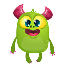 Funny cartoon monster. Halloween illustration