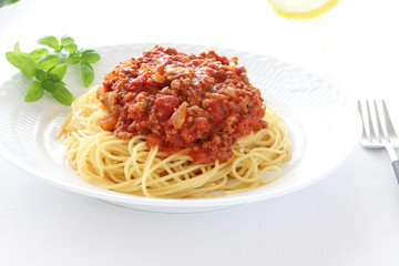 ミートソースパスタ