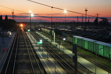 Fototapeta na wymiar Railway station in Povorino. Voronezh Oblast. Russia