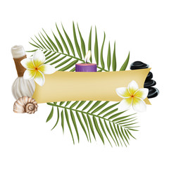  illustration banner with elements of Spa