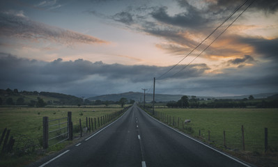 Empty Asphalt Road in Snowdonia National Park