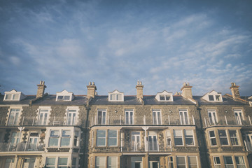 Fototapeta na wymiar Facades of Victorian Houses in Coastal Wales