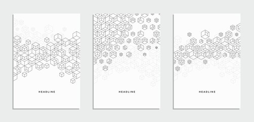 Geometric abstract brochure, flyer, template, corporate identity.