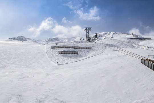 Beatifull slope in the Alps