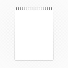 Vertical notebook template.