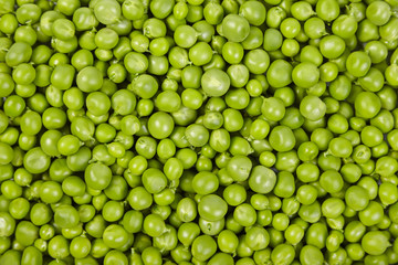 Peal of peas, top view. Nature texture.