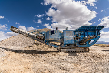 Stone crusher in a quarry