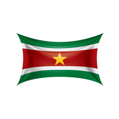 Suriname flag, vector illustration on a white background