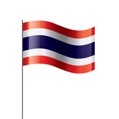 Thailand flag, vector illustration on a white background