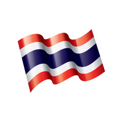 Thailand flag, vector illustration on a white background