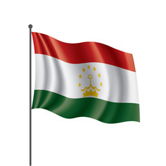 Tajikistan flag, vector illustration on a white background
