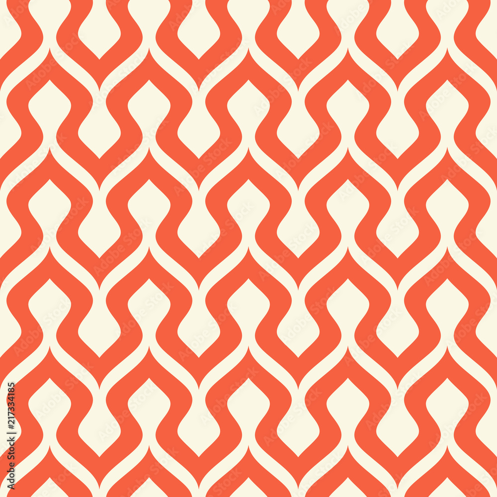 Poster Seamless wavy vector pattern. Modern geometric texture.