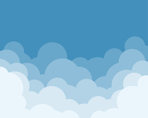 Cloud with sky vector design