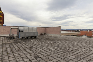 Fototapeta premium flat roof on building