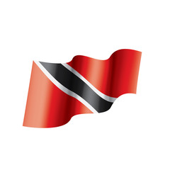 trinidad and tobago flag, vector illustration on a white background