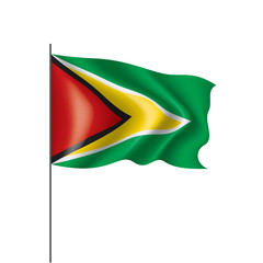 Guyana flag, vector illustration on a white background