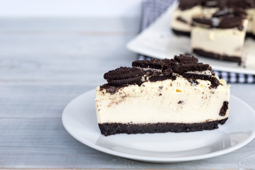 homemade no-bake cookies and cream cheesecake
