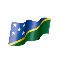 Solomon Islands flag, vector illustration on a white background