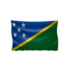 Solomon Islands flag, vector illustration on a white background