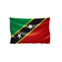 Saint Kitts and Nevis flag, vector illustration on a white background