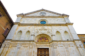 The St Augustine Church (1285) in Montepulciano, Tuscany, Italy