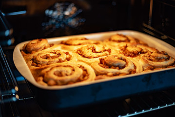 cinnamon rolls closeup