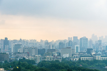Naklejka premium panoramic city skyline in shanghai china