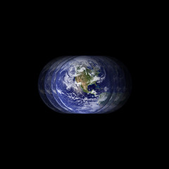 earth on black background