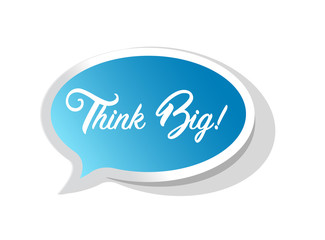 think big speech bubble communication concept