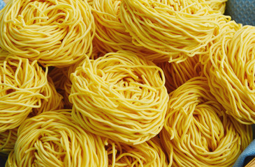 full frame egg noodles  for background or wallpaper.