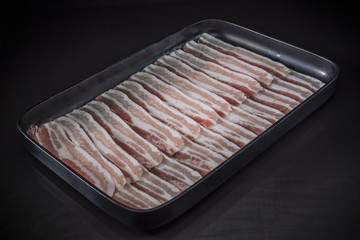Thin Sliced Pork, Sukiyaki, Shabu Shabu Menu, Japanese food menu on black background