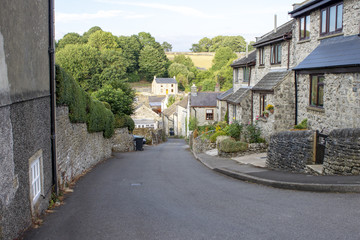 Quiet Street in English Countryside