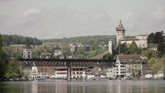 view from the river the the castle