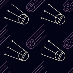 Seamless pattern with line space icons for your design