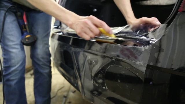 car paint protection film installing