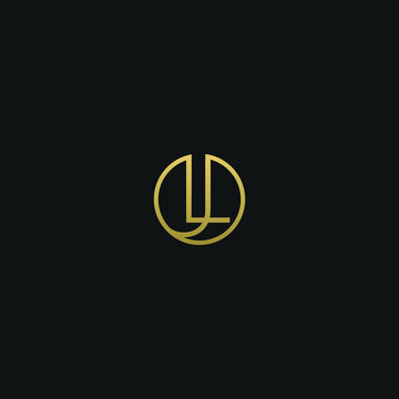 Modern creative elegant JL black and golden color initial based letter icon logo