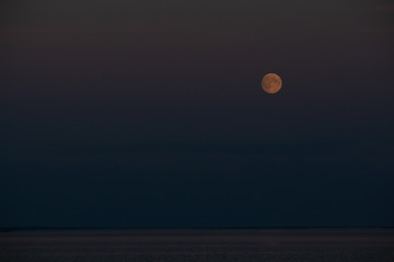 Lunar shine over the sea