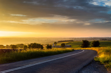 Sunset. Lindley meadows. Yorkshire. England