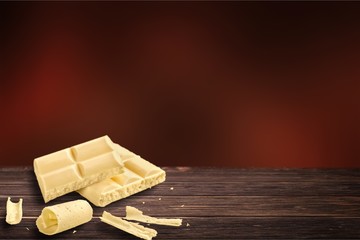 Sweet White Chocolate isolated on background