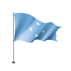 Federated States Micronesia flag, vector illustration on a white background