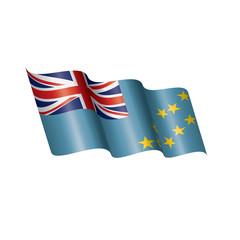 Tuvalu flag, vector illustration on a white background