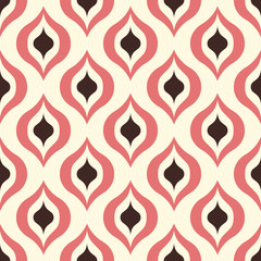 Geometric abstract seamless pattern background. Colorful shapes of curves and circles. Square composition, modern trend design - 217361105