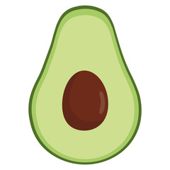 Avocado icon. Flat illustration of avocado vector icon isolated on white background