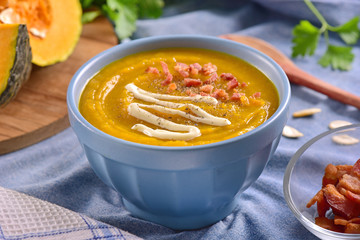 Pumpkin soup bowl